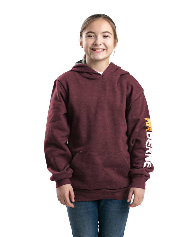 BSP401CAB Youth Signature Sleeve Hooded Pullover