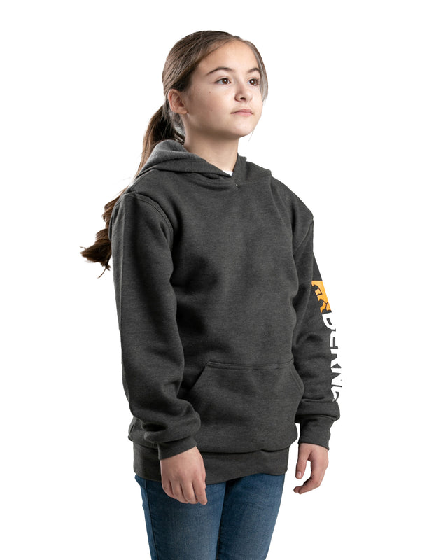 BSP401GPH Youth Signature Sleeve Hooded Pullover