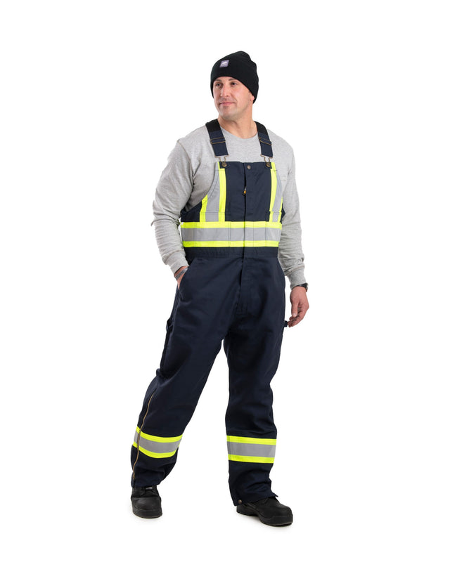 HVB914NV Safety Striped Unlined Bib Overall