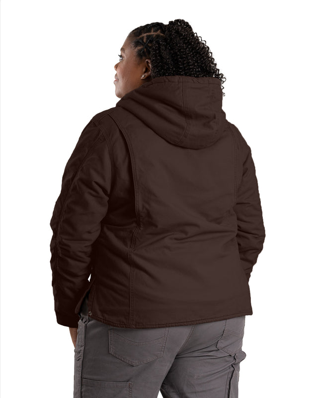 WHJ43DBN Women's Sherpa-Lined Softstone Duck Hooded Jacket