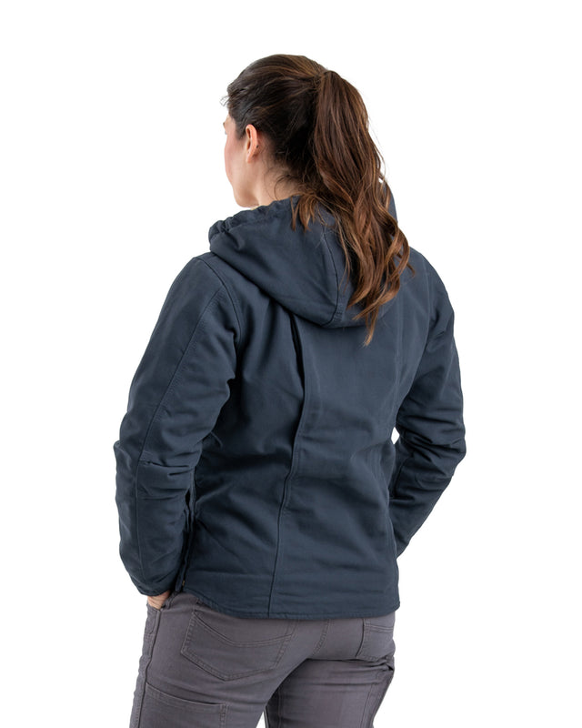 WHJ43DOC Women's Sherpa-Lined Softstone Duck Hooded Jacket