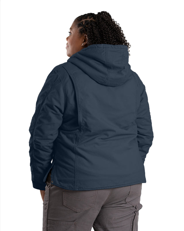 WHJ43DOC Women's Sherpa-Lined Softstone Duck Hooded Jacket