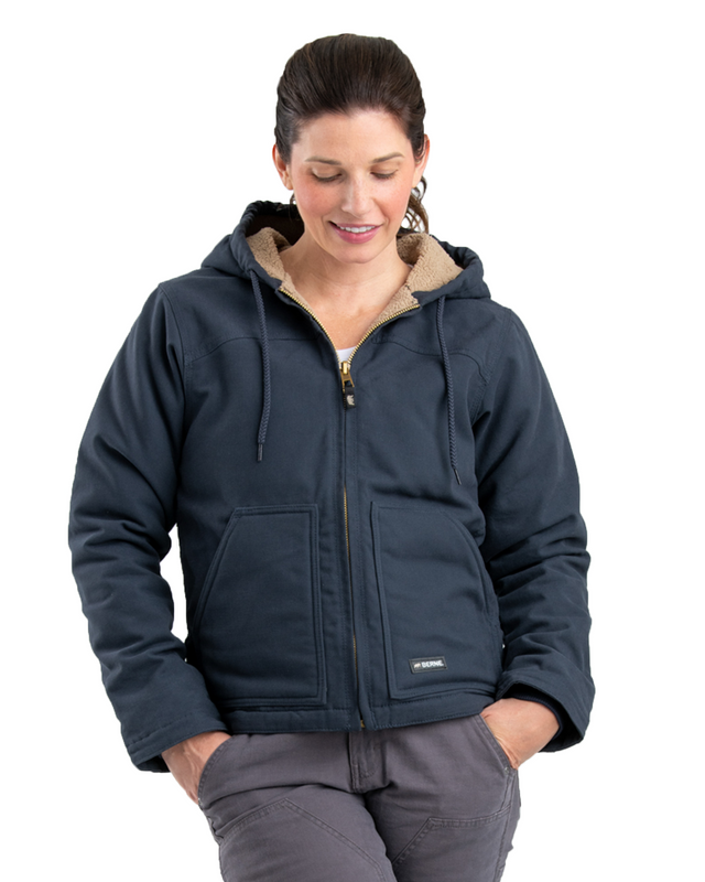 WHJ43DOC Women's Sherpa-Lined Softstone Duck Hooded Jacket