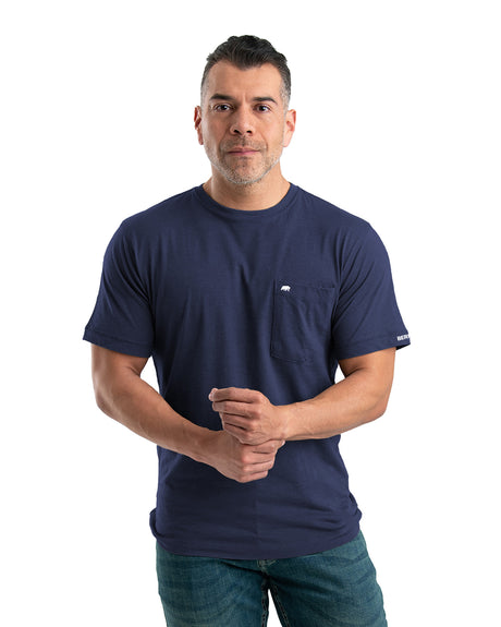 BSM38NVY Performance Short Sleeve Pocket Tee