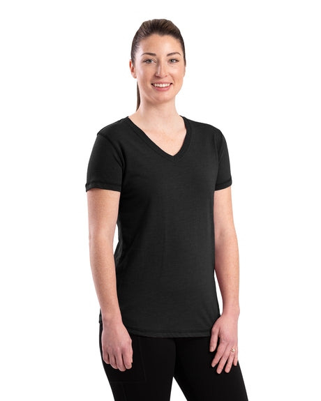 BSW40BK Women's Performance V-Neck Short Sleeve Tee