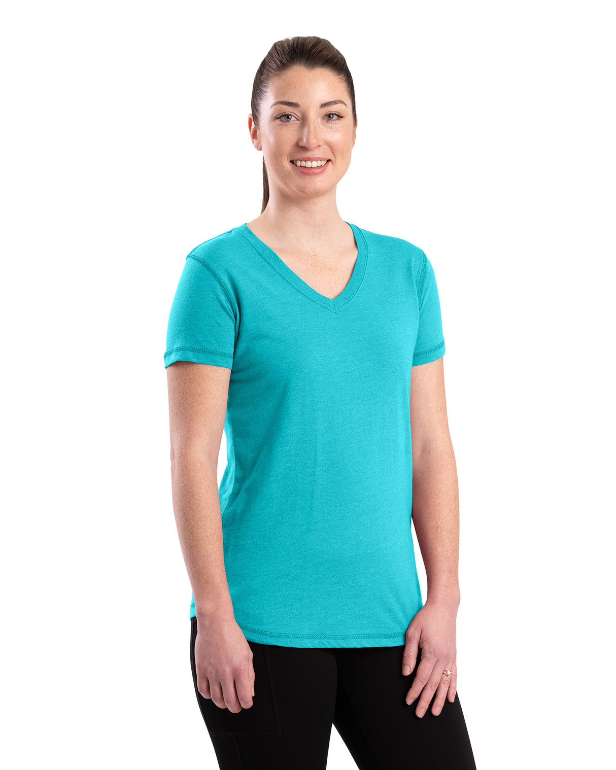 BSW40SCB Women's Performance V-Neck Short Sleeve Tee