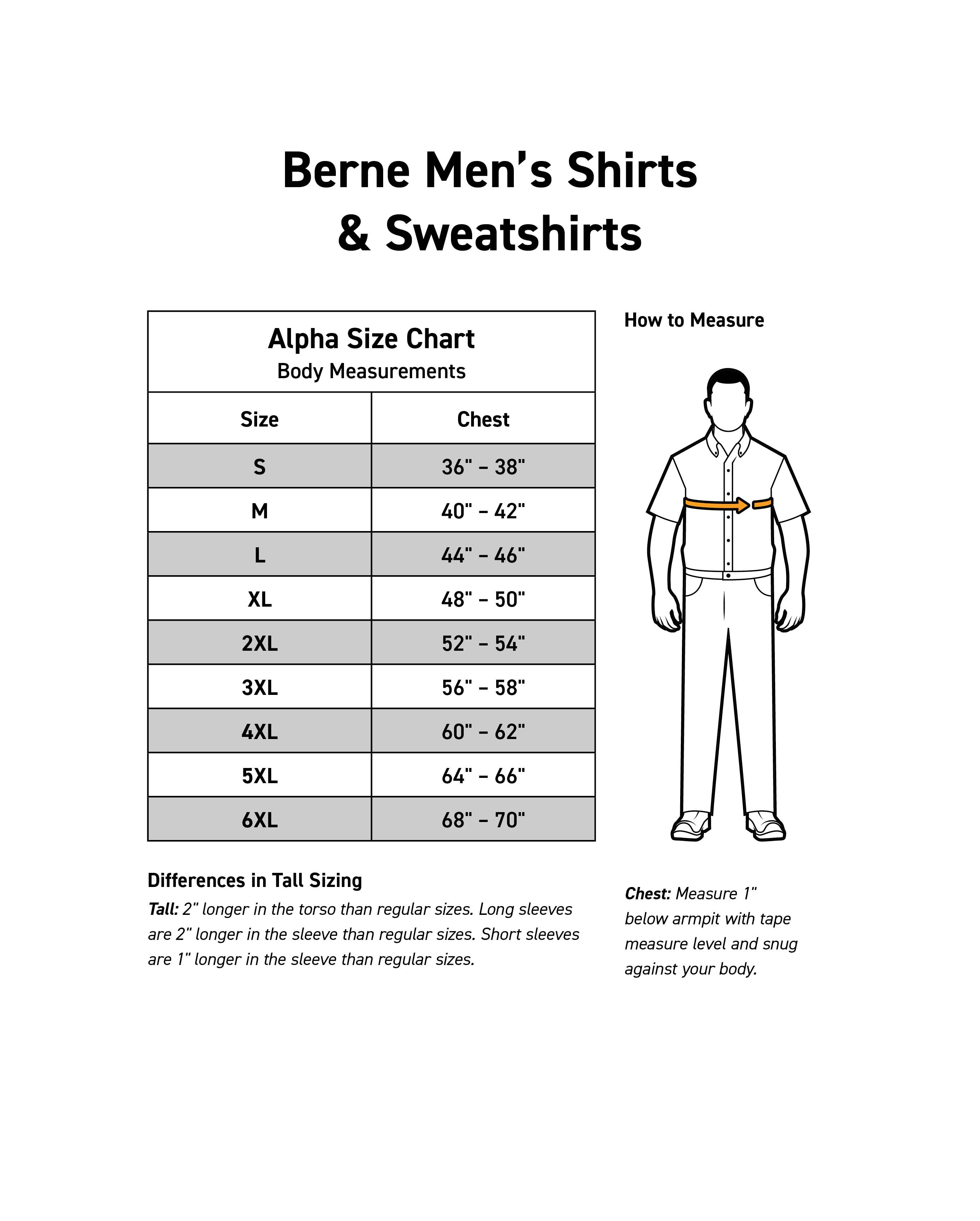 H and m mens size chart clearance