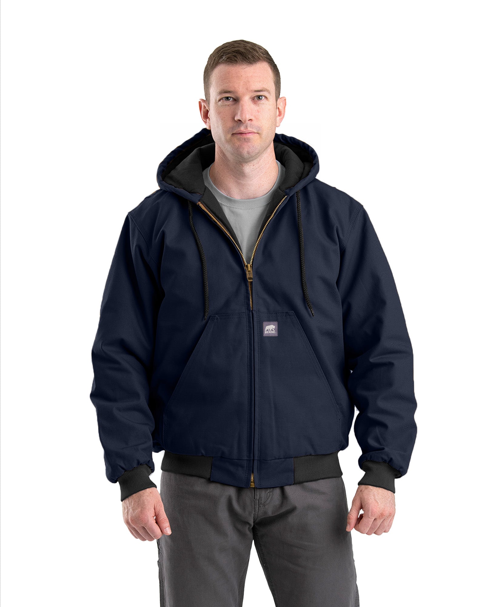 Men's Duck Hooded Active Work Jacket – Berne Canada