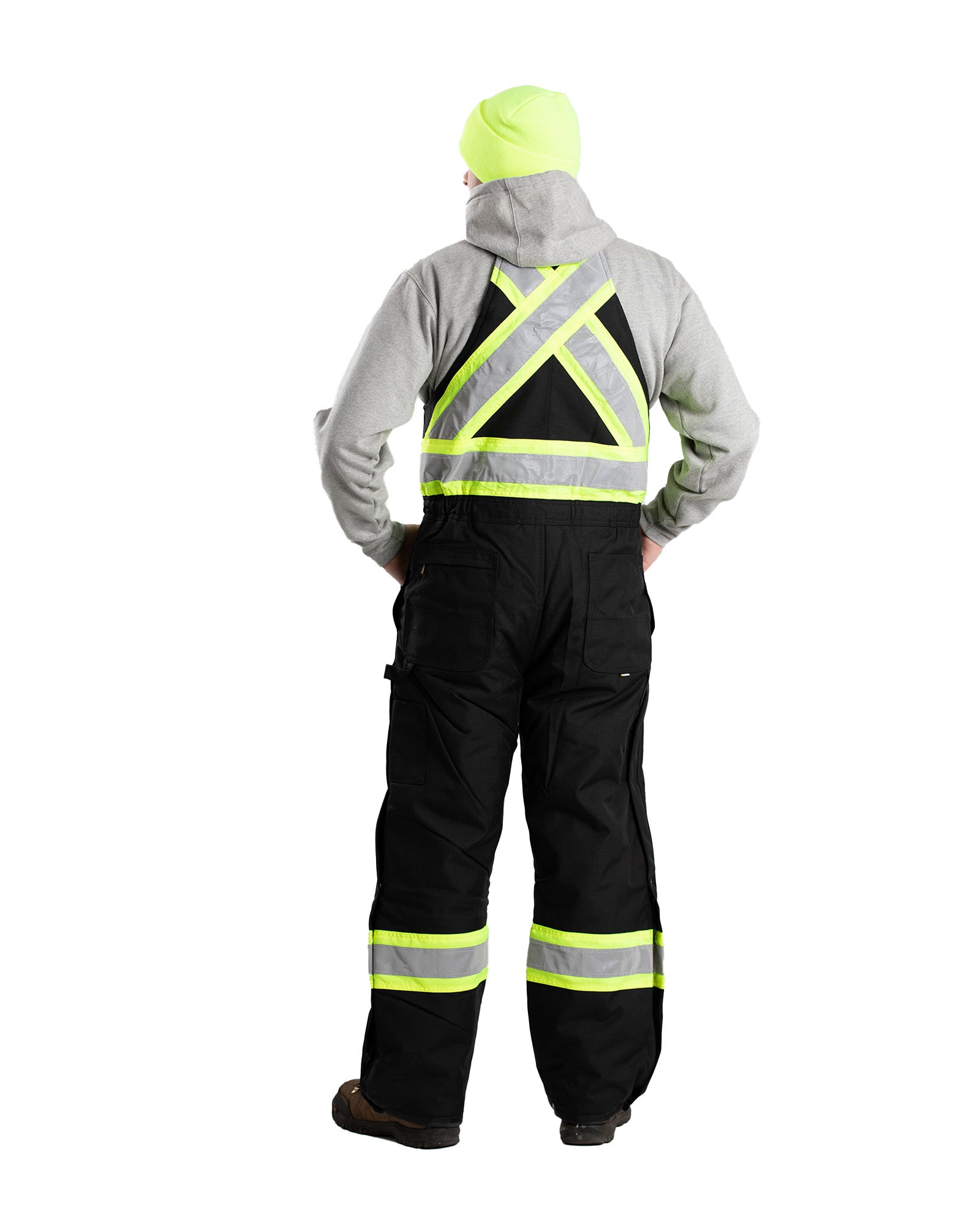 HVNB02BK Safety Striped Arctic Insulated Bib Overall