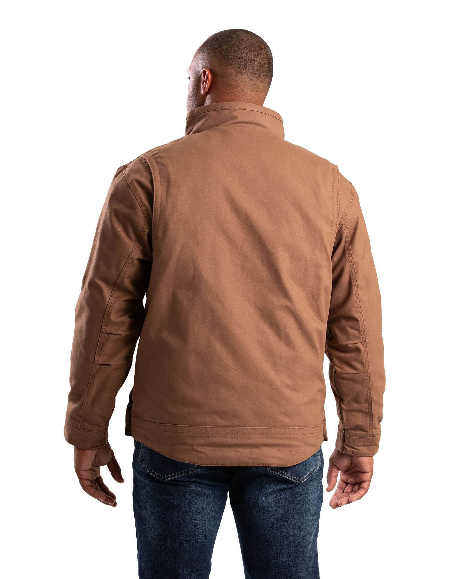 Men's Washed Duck Flannel-Lined Work Jacket