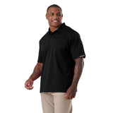 Short Sleeve Ribbed Collar Pocket Polo Shirt