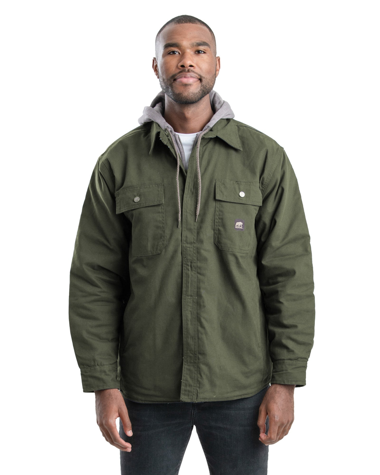 Hooded shirt deals jacket