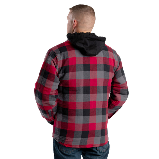 Quilt-Lined Hooded Shirt Jacket