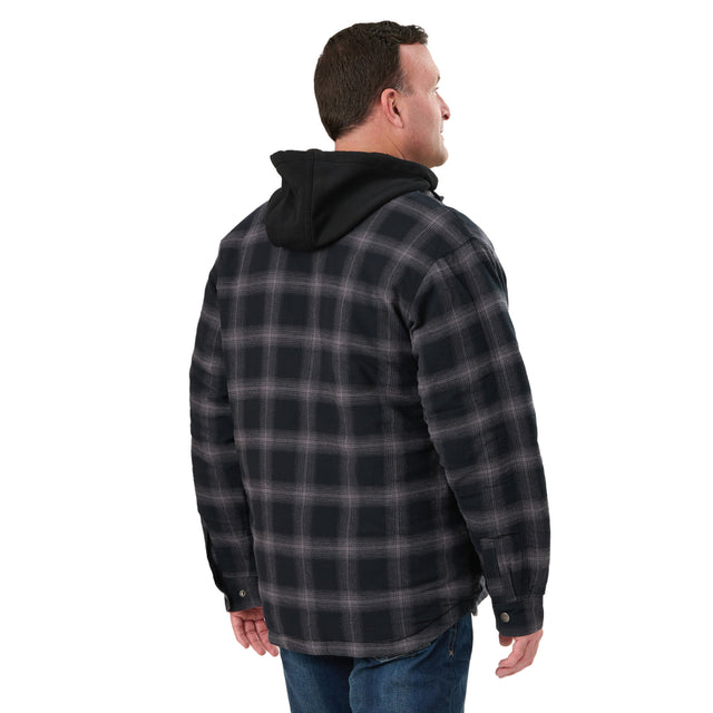 Quilt-Lined Hooded Shirt Jacket