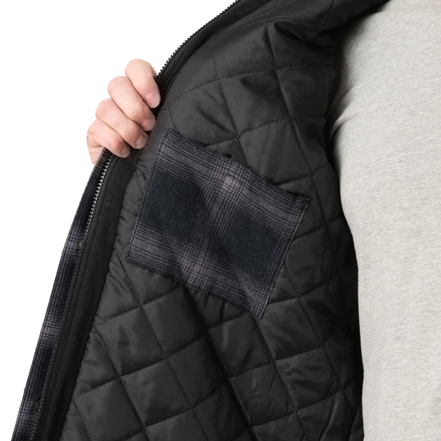 Quilt-Lined Hooded Shirt Jacket
