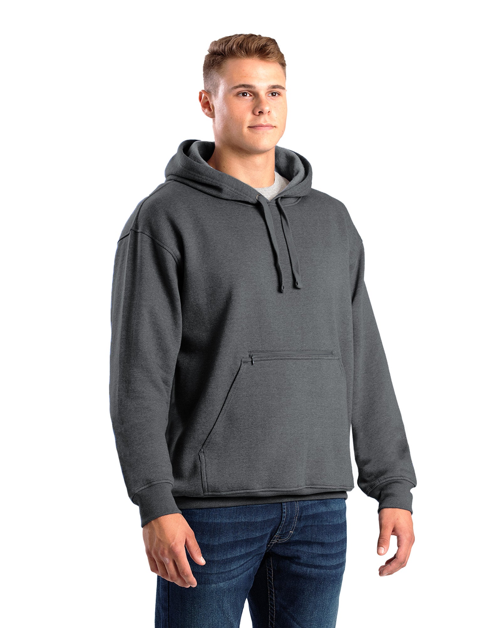 Men's Zippered Pocket Hooded Pullover Sweatshirt – Berne Canada