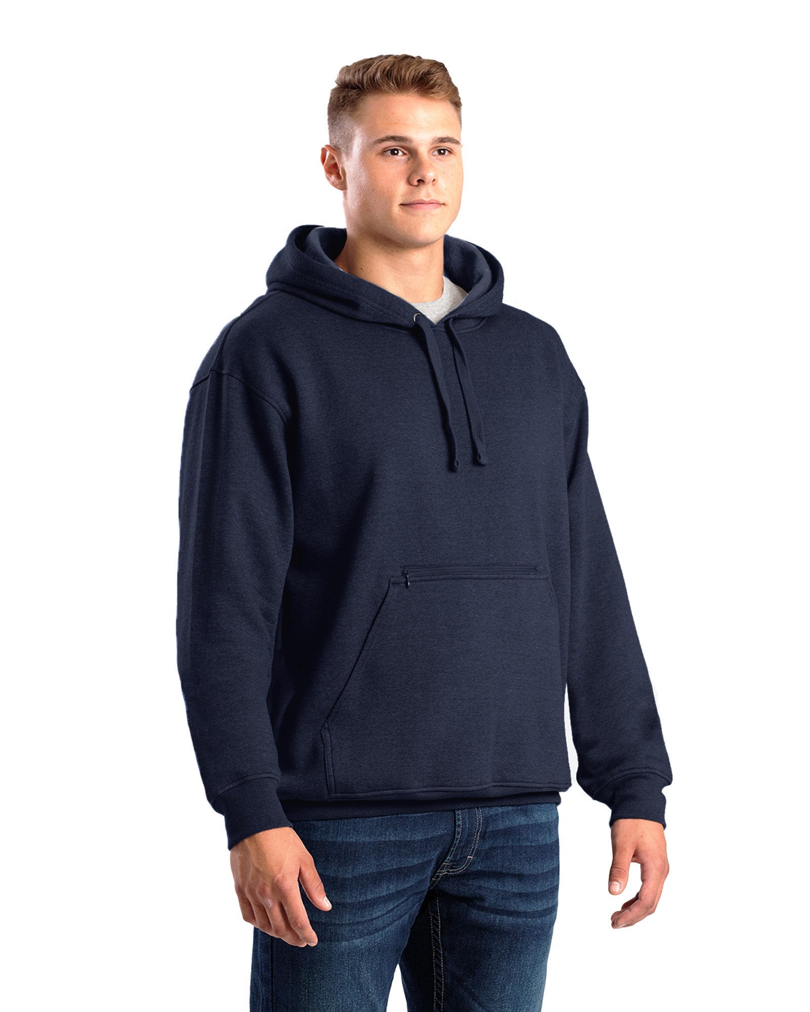 Men's Zippered Pocket Hooded Pullover Sweatshirt – Berne Canada