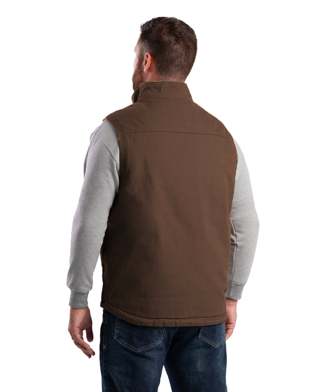 V818BB Heartland Sherpa-Lined Washed Duck Vest