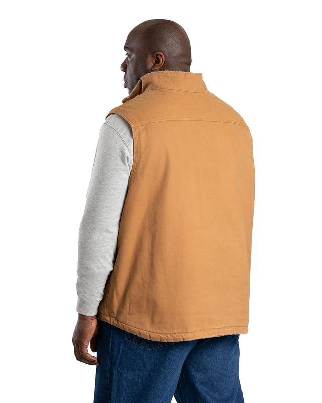 V818BD Heartland Sherpa-Lined Washed Duck Vest