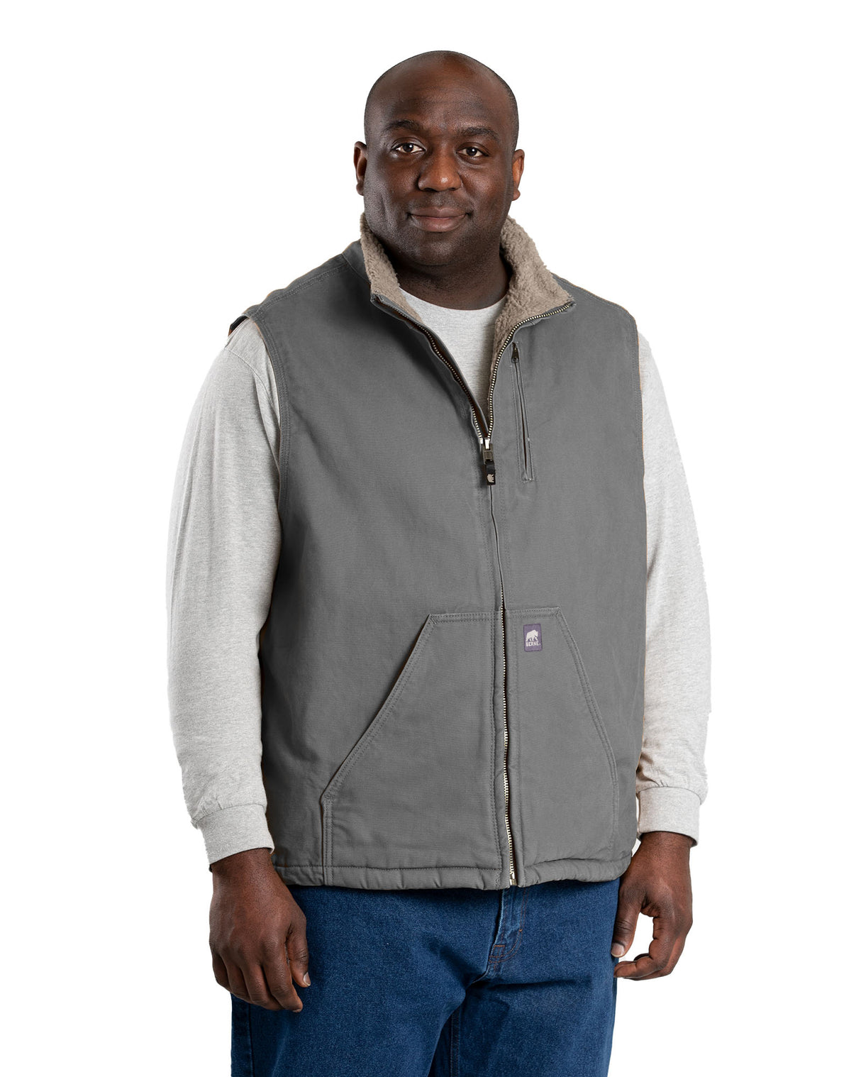 V818SLA Heartland Sherpa-Lined Washed Duck Vest