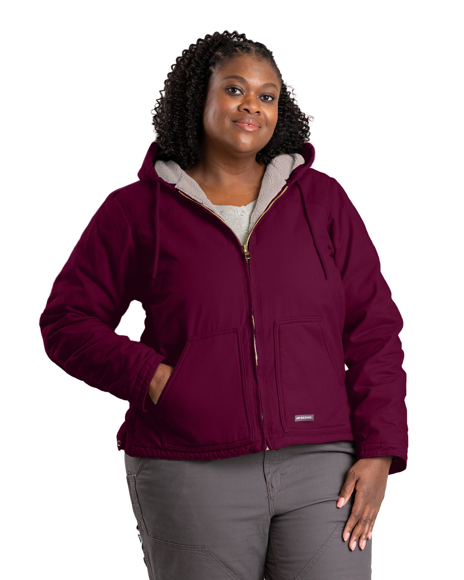 Women's Sherpa-Lined Duck Hooded Jacket – Berne Canada