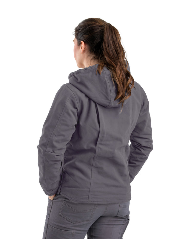 Women's Sherpa-Lined Softstone Duck Hooded Jacket