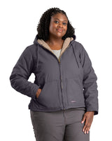 Women's Sherpa-Lined Softstone Duck Hooded Jacket