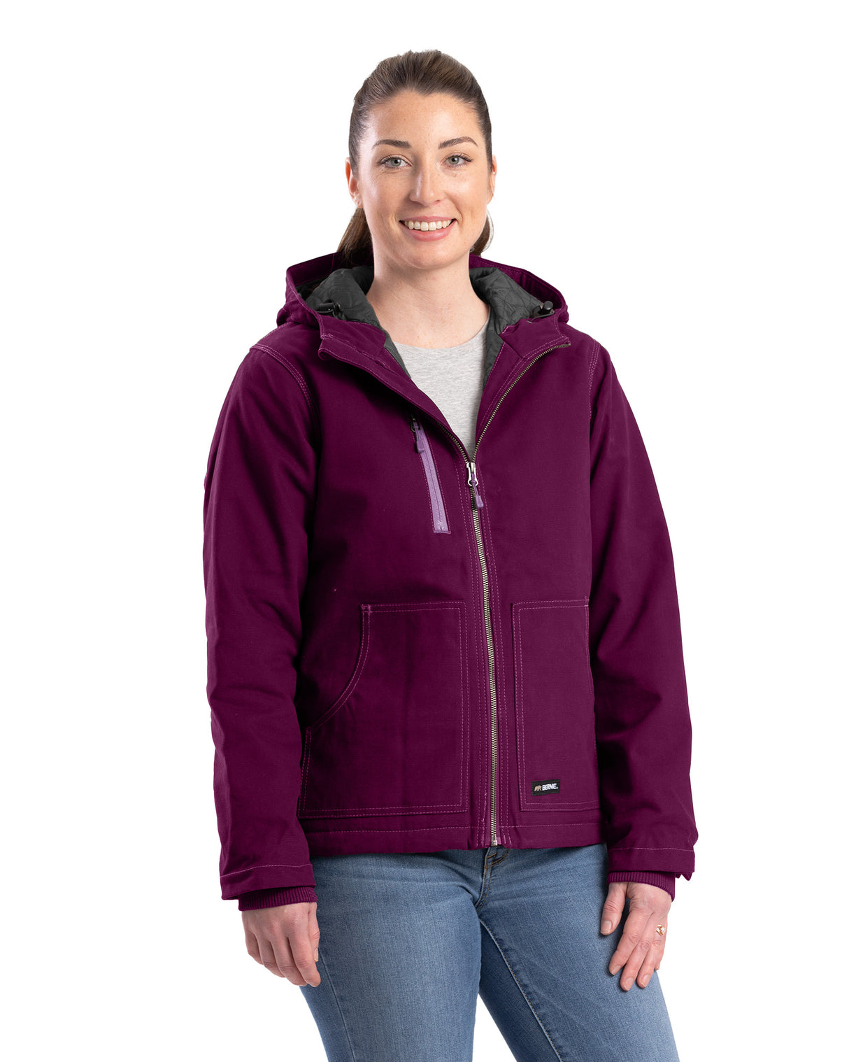 WHJ64PLM Women's Softstone Duck Hooded Jacket