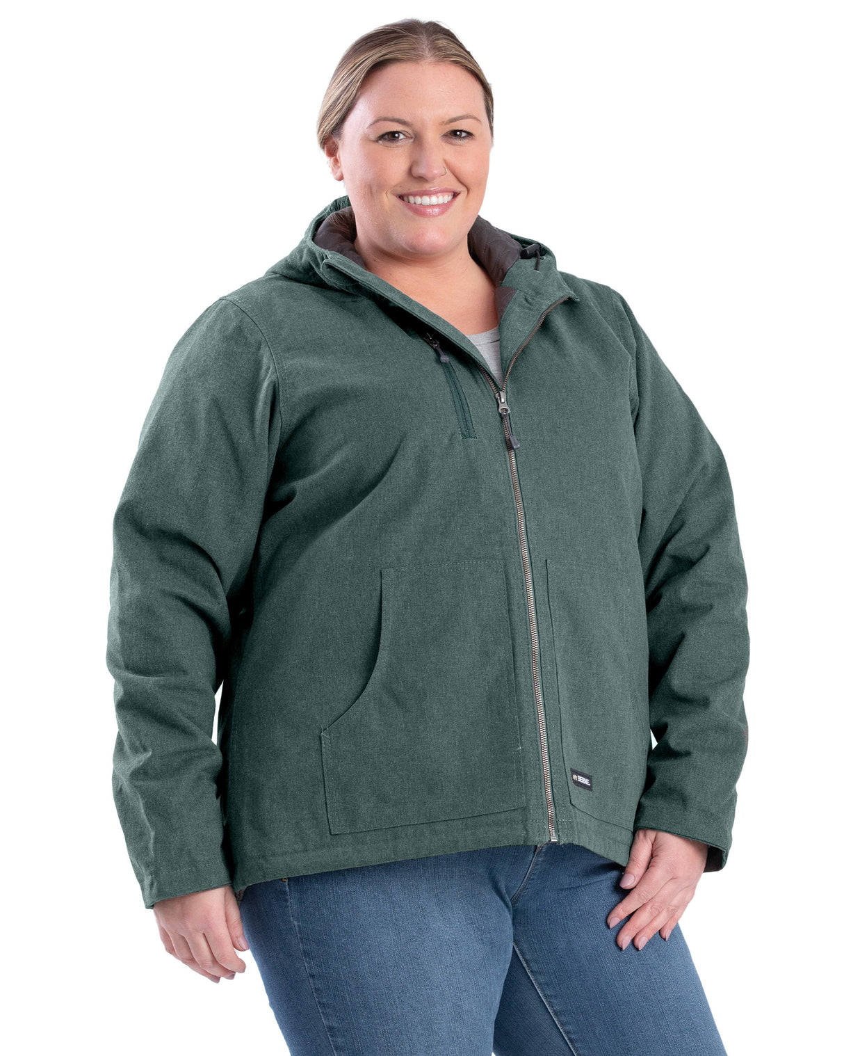 WHJ65JAD Women's Heathered Duck Hooded Jacket