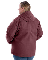 WHJ65MN Women's Heathered Duck Hooded Jacket