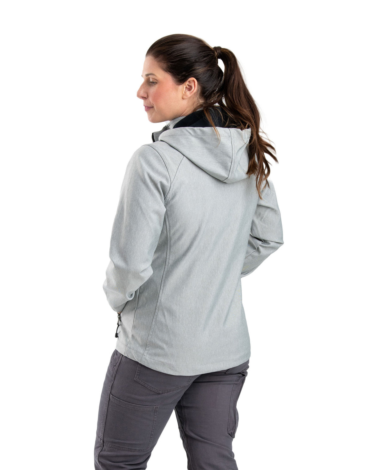 WJS301GY Women's Hooded Softshell Jacket