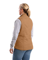 WV15BD Women's Sherpa-Lined Softstone Duck Vest