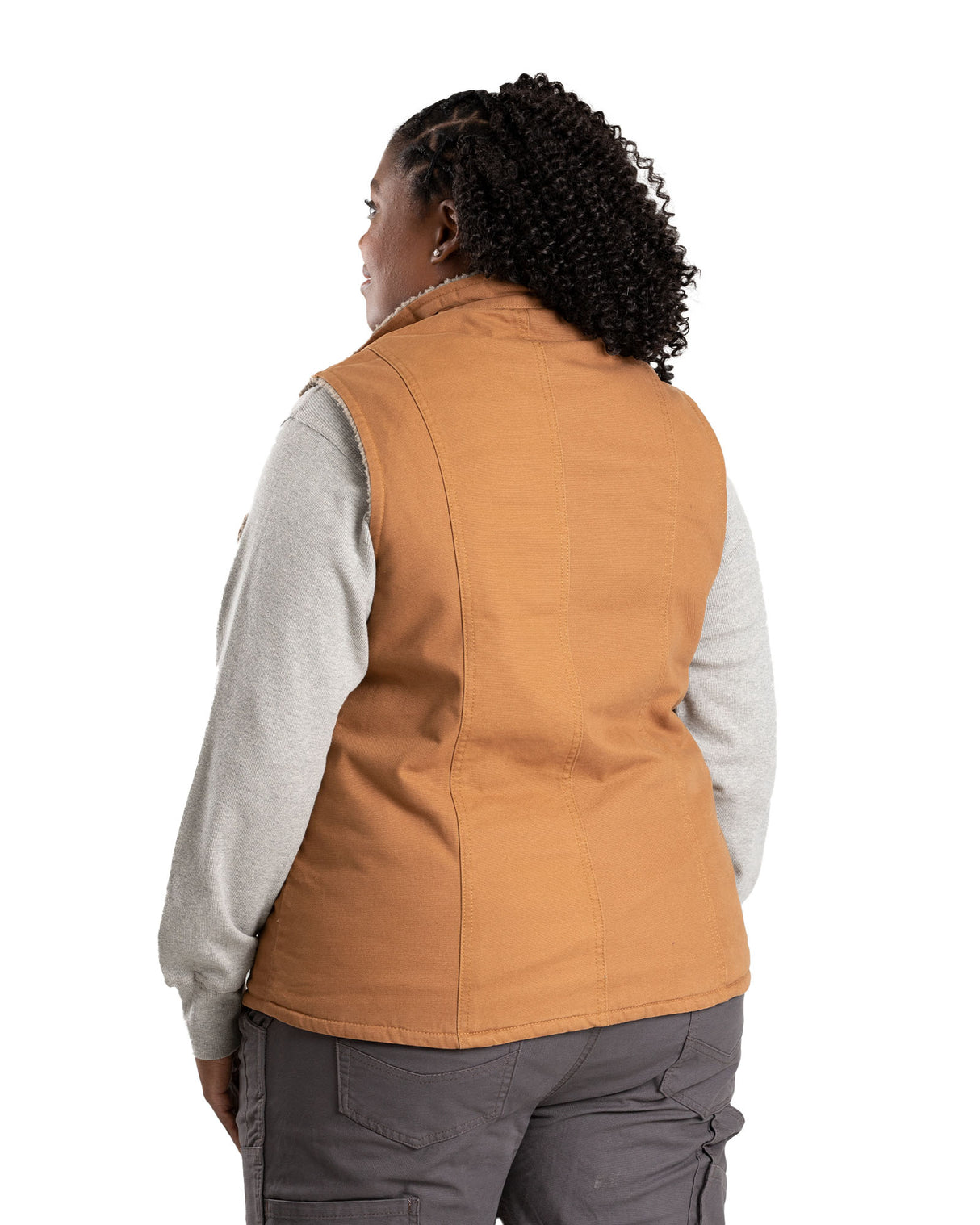 WV15BD Women's Sherpa-Lined Softstone Duck Vest