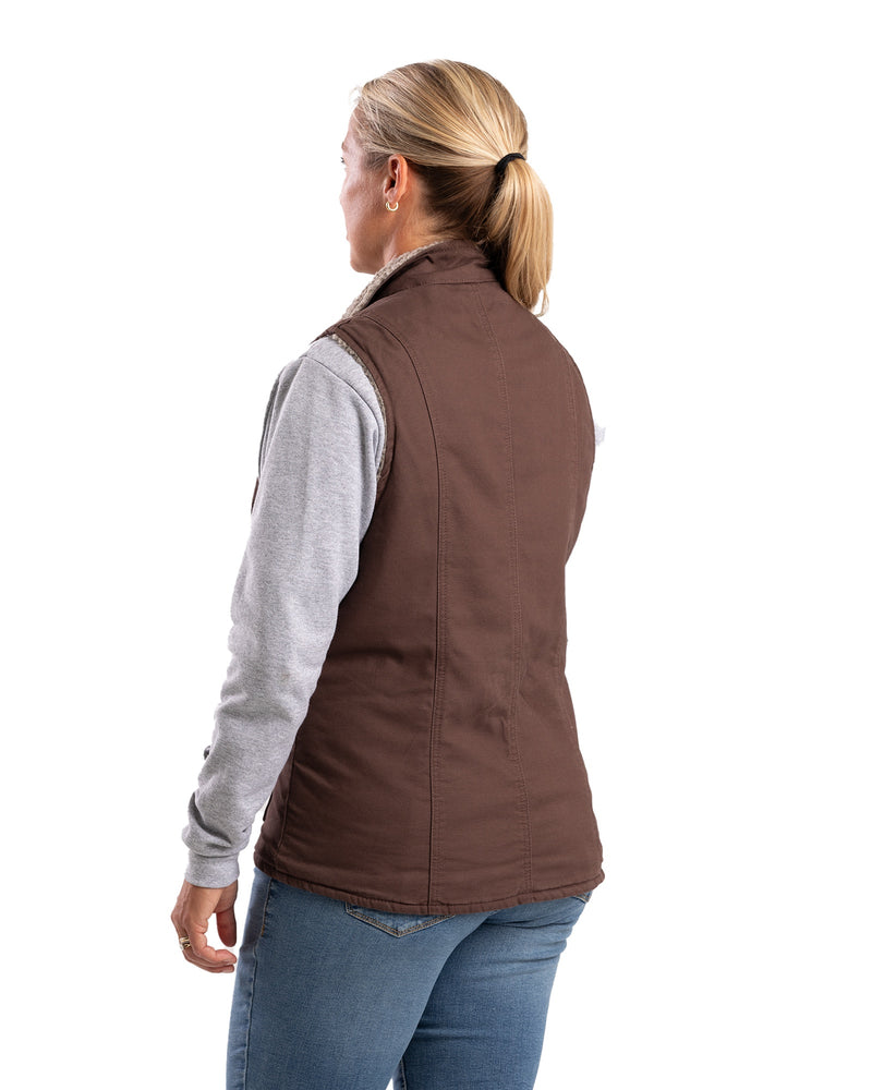 WV15TSN Women's Sherpa-Lined Softstone Duck Vest
